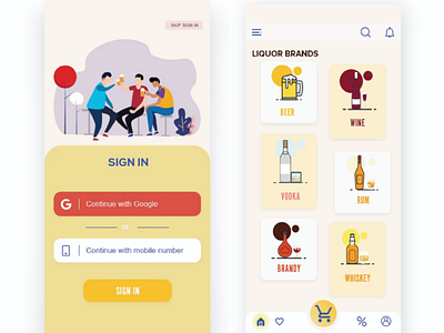 Online delivery Liquor App design app design adobe xd uiux xd