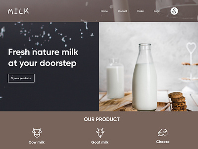 Milk Farming and Milk delivery Web design adobexd illustration landingpage uiux webdesign xd