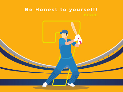 Dhoni animation branding design digital art illustration vector