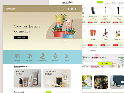 Beauty Product Landing Page app design adobe xd uiux xd branding graphic design illustration ui xd