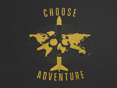 choose adventure gold brand branding design illustration logo retro vector