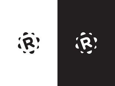 R blooming concept design logo