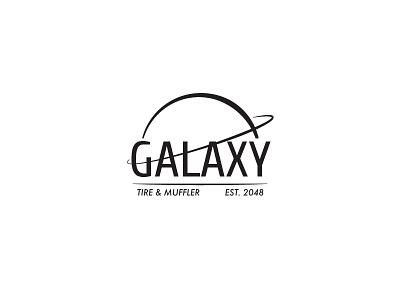 Galaxy - Tire and Muffler 2 concept design lockup logo