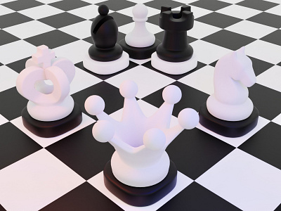 Chess 3d 3d art blender blender3d game art game asset gamedesign illustration ui