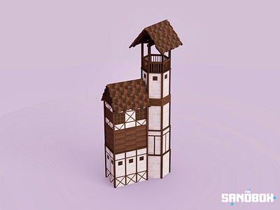 Great Watchtower 3d 3d art building environment design environmental game art game asset gamedesign house illustration magicavoxel medieval ntfs sandbox tower voxedit voxel voxel art voxelart voxels