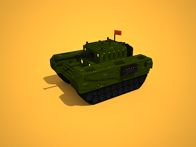 Voxel Wars! The Tank 3d 3d art game art game asset gamedesign illustration magicavoxel military panzer soldier tank voxel voxel art voxelart war warrior