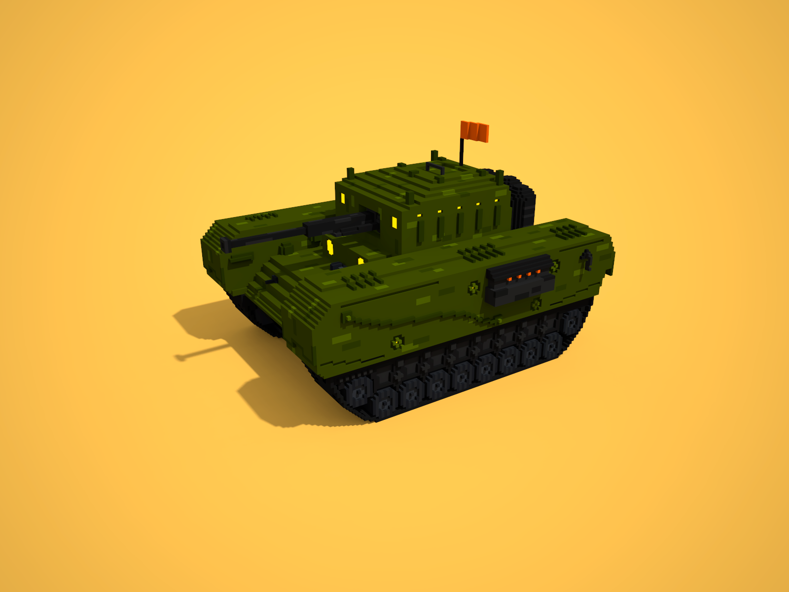 Voxel Wars! The Tank by Carina Chen on Dribbble