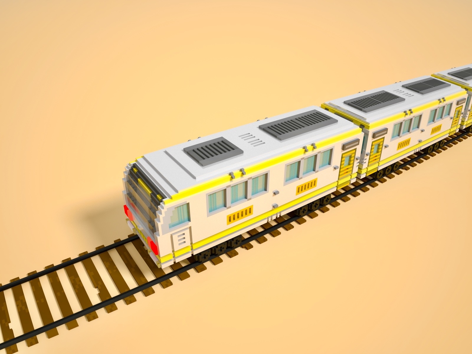 Voxel Train by Carina Chen on Dribbble