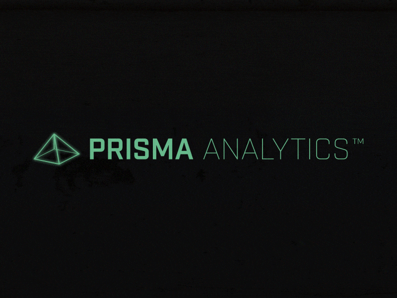 Prisma Analytics | Logo Animation animation branding design lighting effects logo neon