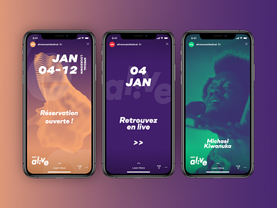 Instagram Stories Music Festival alive design festival insta instagram instagram stories music