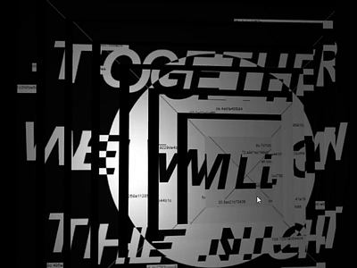 Night animation blackandwhite codeart experimental typography generative generative art generativedesign inspiration interaction interaction design interactive interactive design kinetictypography motiongraphics procedural webdesign