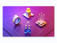 3D icon exercise (copy Mike) illustration c4d design