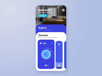 smart home motion animation blue control design motion smart smarthome ui