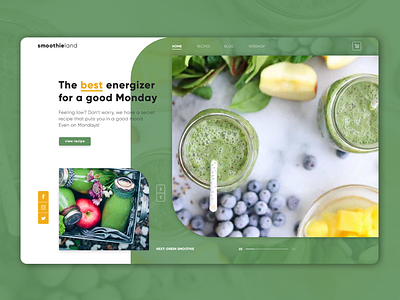 Smoothieland website design design layout ui design ui designer web web design webshop website website design