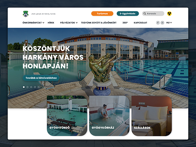 Redesign project for a Hungarian municipality design layout redesign redesign concept ui ui design ui designer ux web web design website website design