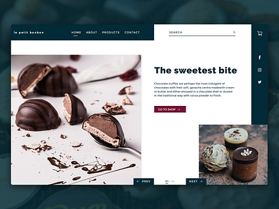 Web design | le petit bonbon hero design hero image layout ui ui design web web design webshop website website design