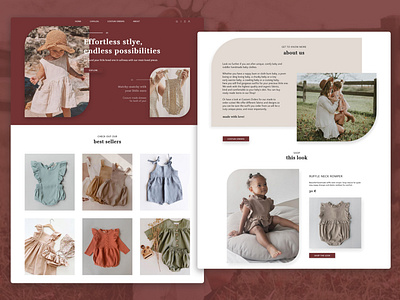 Landing page for Fashion Brand branding design hero design kids layout ui ui design ui designer web design website website design