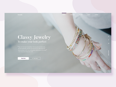 Hero section for Jewelry brand