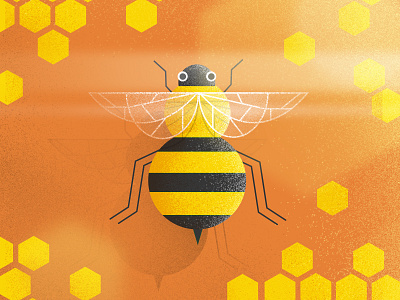 bee season bee bug creature honey illustration lens flare light photoshop spring vector