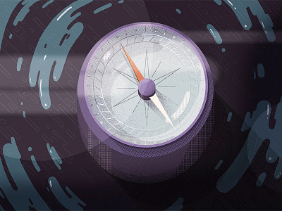 the mysterious compass. 2d design illustration lighting motion graphics photoshop styleframe
