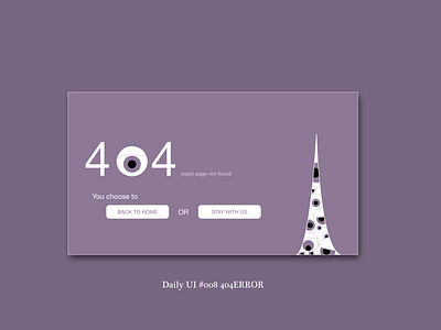 Daily UI #008 404error adobe xd design illustration ui web