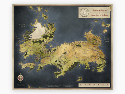 map promo lether color dribbble cartography fantasy map