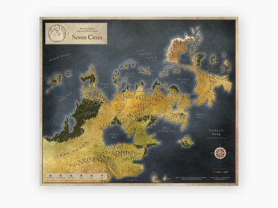 Seven Cities cartography fantasy map