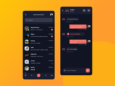 Messenger - Chat App app design branding chat ios design mobile design redesign ui ui ux
