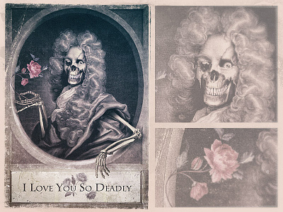 Eternal Love dead drawing flowers love painting roses skull threadless