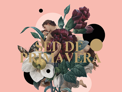 Sed de primavera body collage flower illustration plants woman