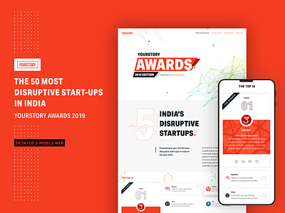 Yourstory Awards 2019 application ui design product design ui ux