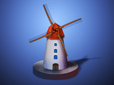 Turning Windmill adobe illustrator after effects animation illustration motion rotation windmill