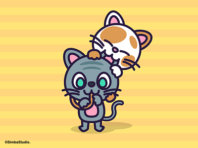 Tabekko Animal -CAT- cannibalism cat catday character characterdesign cute design eating illustration kitten kitty meow simbastudio sweetbite vector