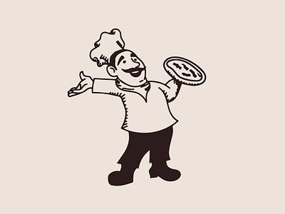 Hey Dribbble! Up for some pizza? branding design illustration logo vintage
