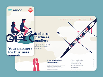 Whooo Website copywriting illustration marketing agency typography ui vector web webdesign website