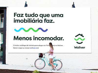 Woliver – Billboard advertising billboard billboard design bold branding chat finder home rental logo design print renting smart startup typography