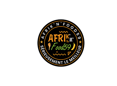 AFRIK N FOOD 59 restaurant logo design artwork branding creative design graphic design illustration logo logo design ui vector