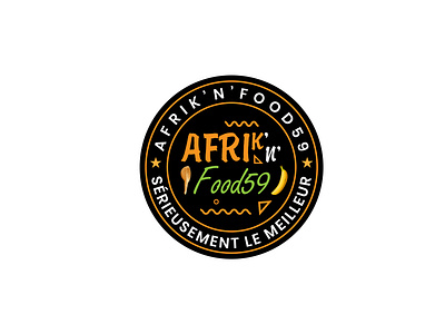 AFRIK N FOOD 59 restaurant logo design