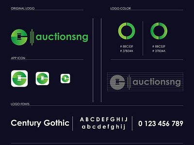 Professional online base auction service logo design