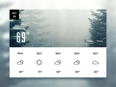 Weather Widget app card dailyui flat interface temperature ui weather web widget