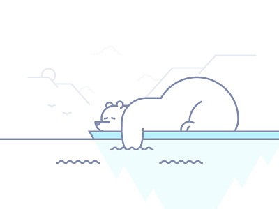 Lazy Friday ai arctic bear glacier lazy polar