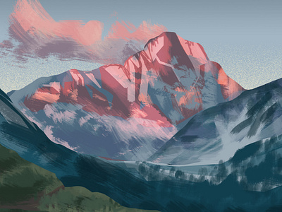 mountain color study