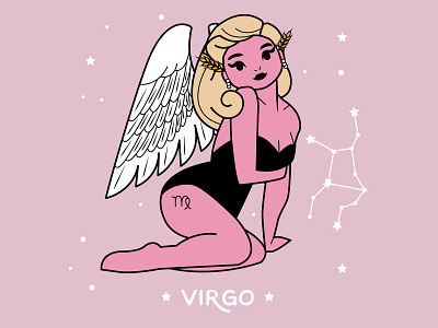 Virgo character design design illustration illustrator vector virgo zodiac