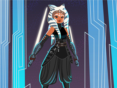 ahsoka tano ahsoka tano art character design fan art illustration illustrator star wars vector