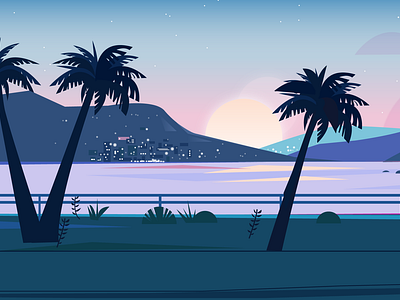 ocean avenue animation background