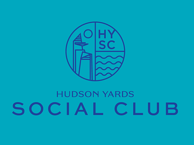 Hudson Yards Social Club Logo Expolration branding design logo typography