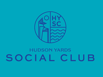 Hudson Yards Social Club Logo Expolration branding design logo typography