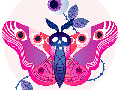 Moth design illustration vector