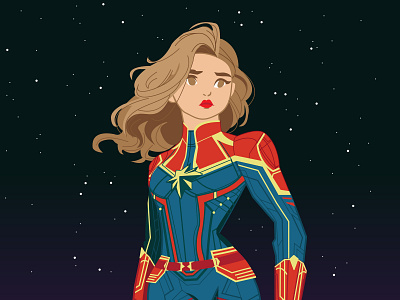 Captain Marvel captain marvel character design design fan art illustration illustrator marvel vector