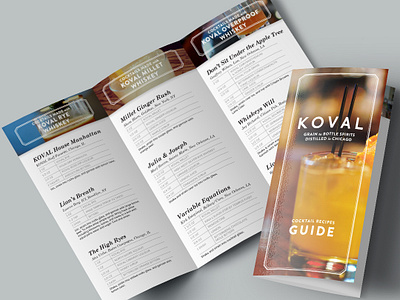 Koval Recipe Brochure booklet booklet design branding design distillery koval layout print design recipe book